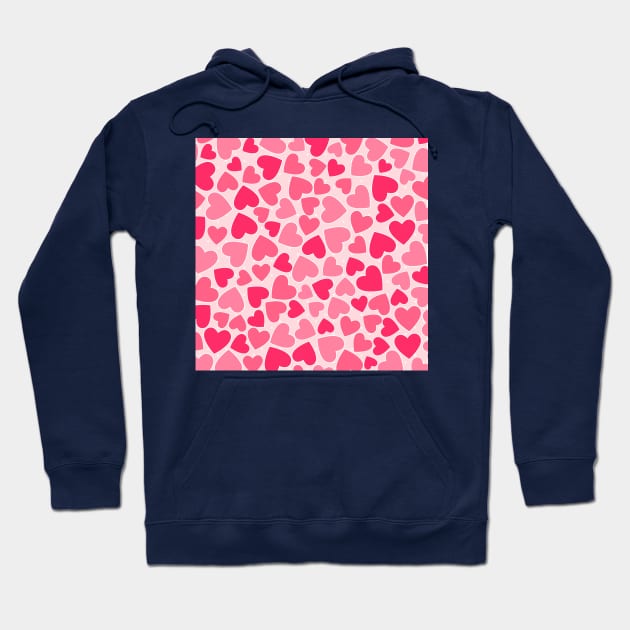 Valentine's day hearts pattern Hoodie by creativityrunsfree